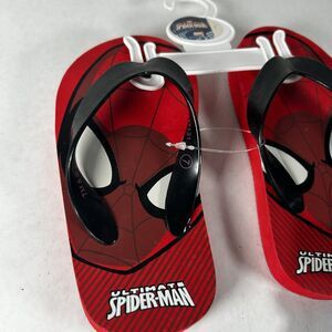 Spiderman Sandals Flip Flops Youth 7 New With Tags Red Black